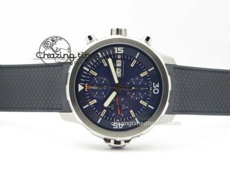 MIROTIME 0512 Aquatimer Chrono IW376803 V6F 1:1 Best Edition Blue Dial On Rubber Strap A WellDesigned 7282